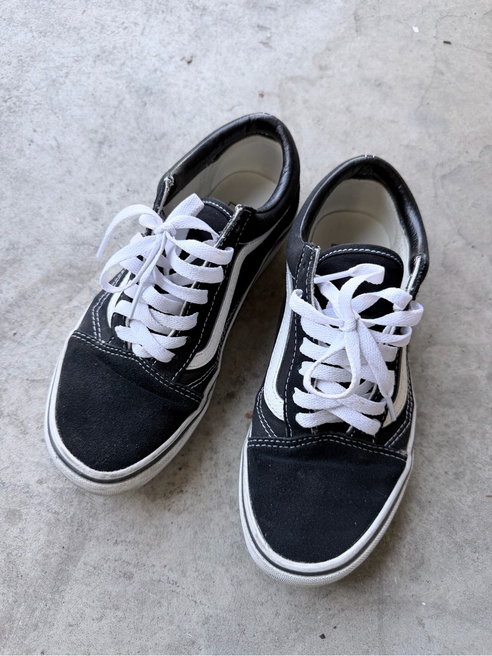 Vans Classic Black Canvas Skate Shoes with White Stripe